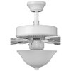 Progress Lighting AirPro Collection 52" Five-Blade Ceiling fan w/White Etched Light Kit P2599-30